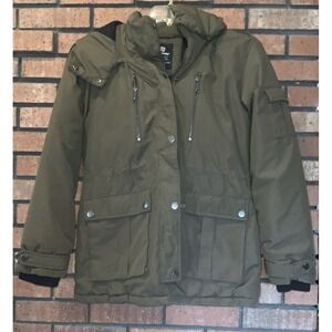 Wantdo‎ Womens Green Winter Parka Hooded Coat Size S